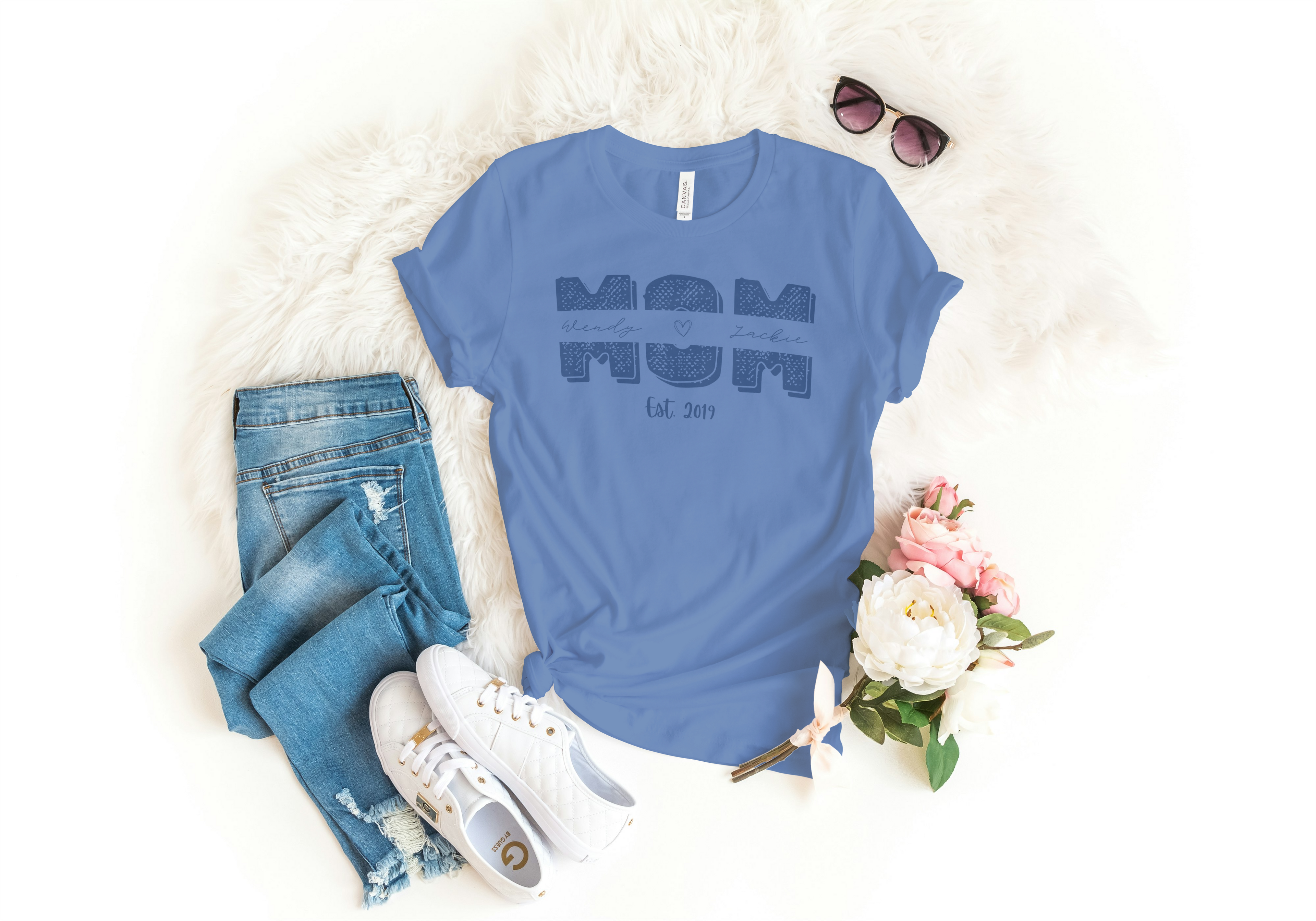 Customizable MOM w/ kids names shirt