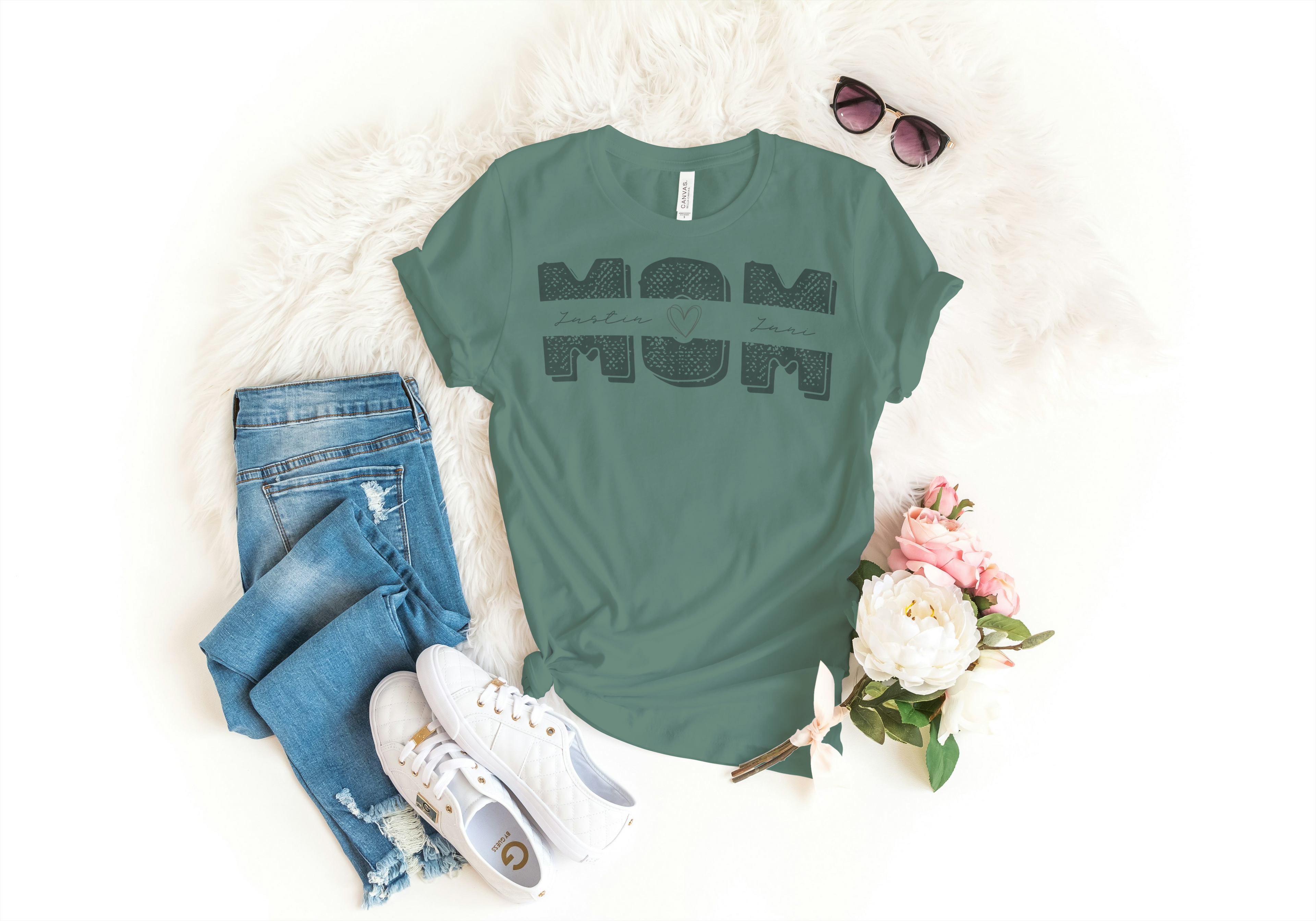 Customizable MOM w/ kids names shirt