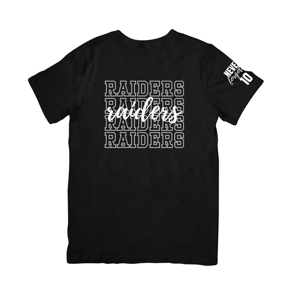 Raiders Script Stacked Shirt
