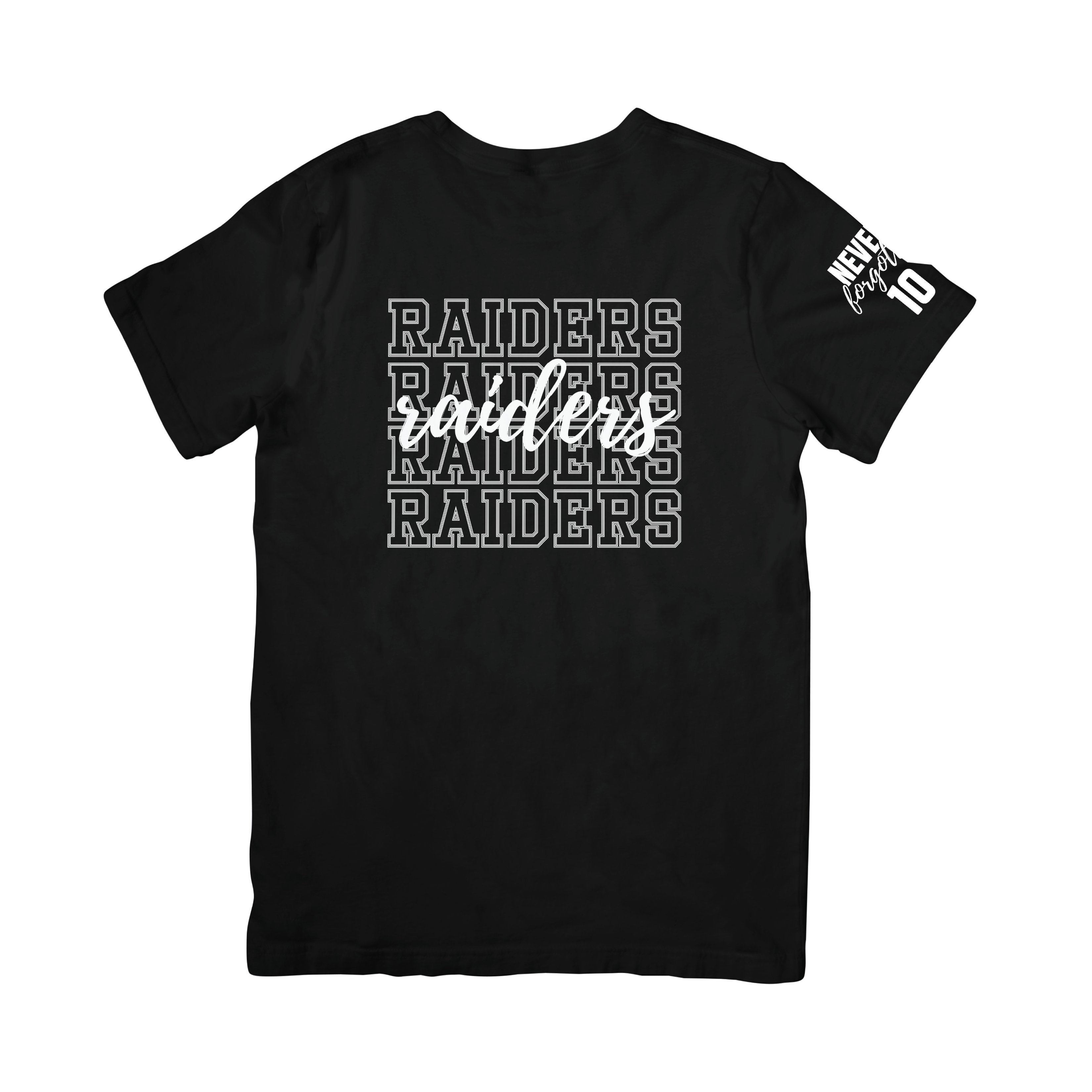 Raiders Script Stacked Shirt