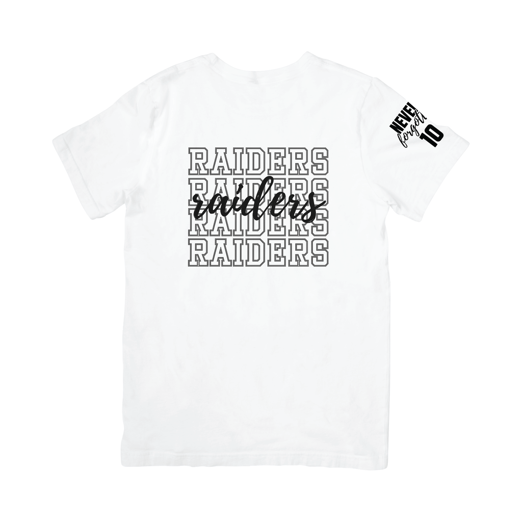 Raiders Script Stacked Shirt