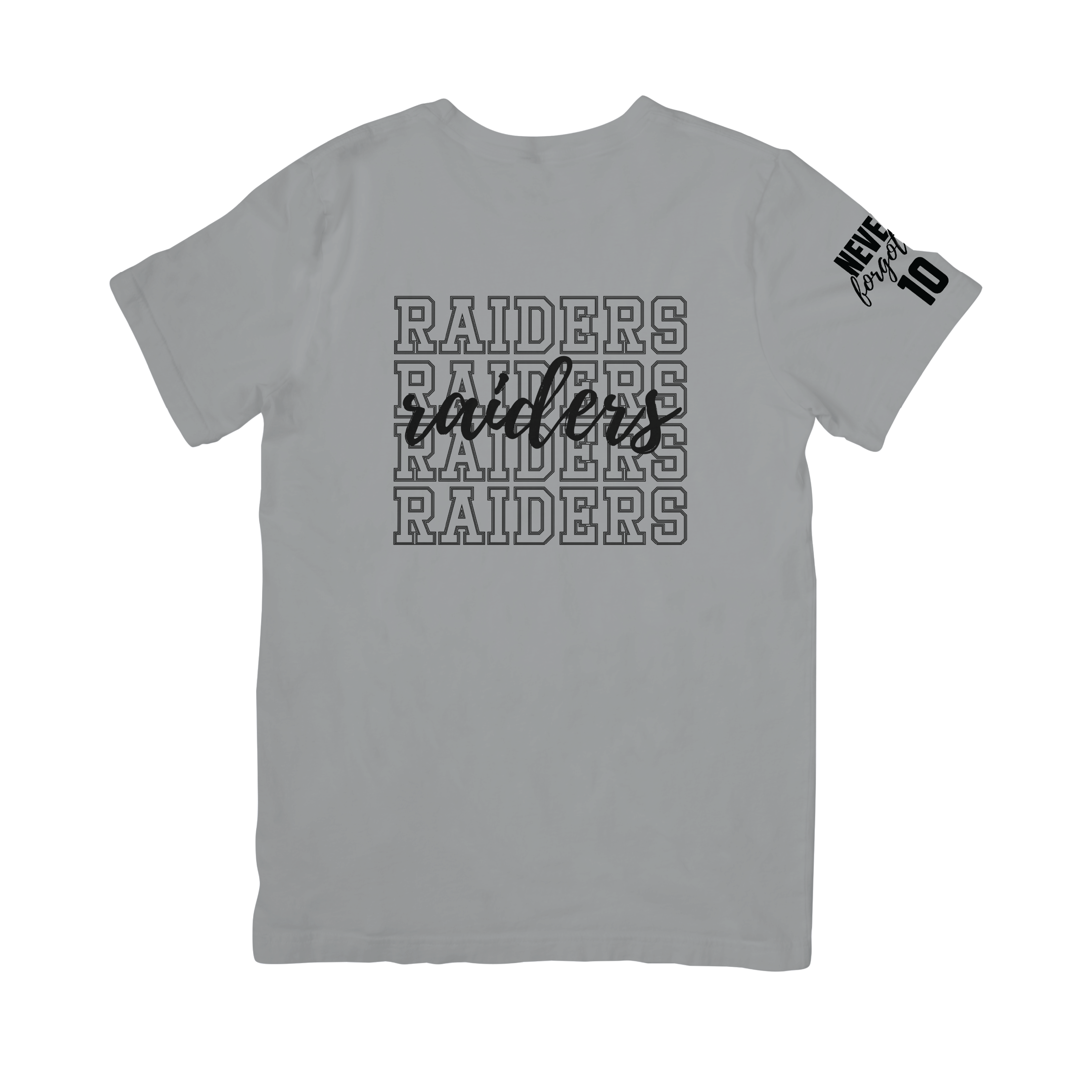 Raiders Script Stacked Shirt